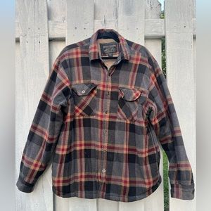 Sherpa lined flannel jacket